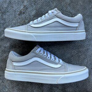 Vans Old Skool Gray and White Canvas Sneakers Women's 9 / Men's 7.5